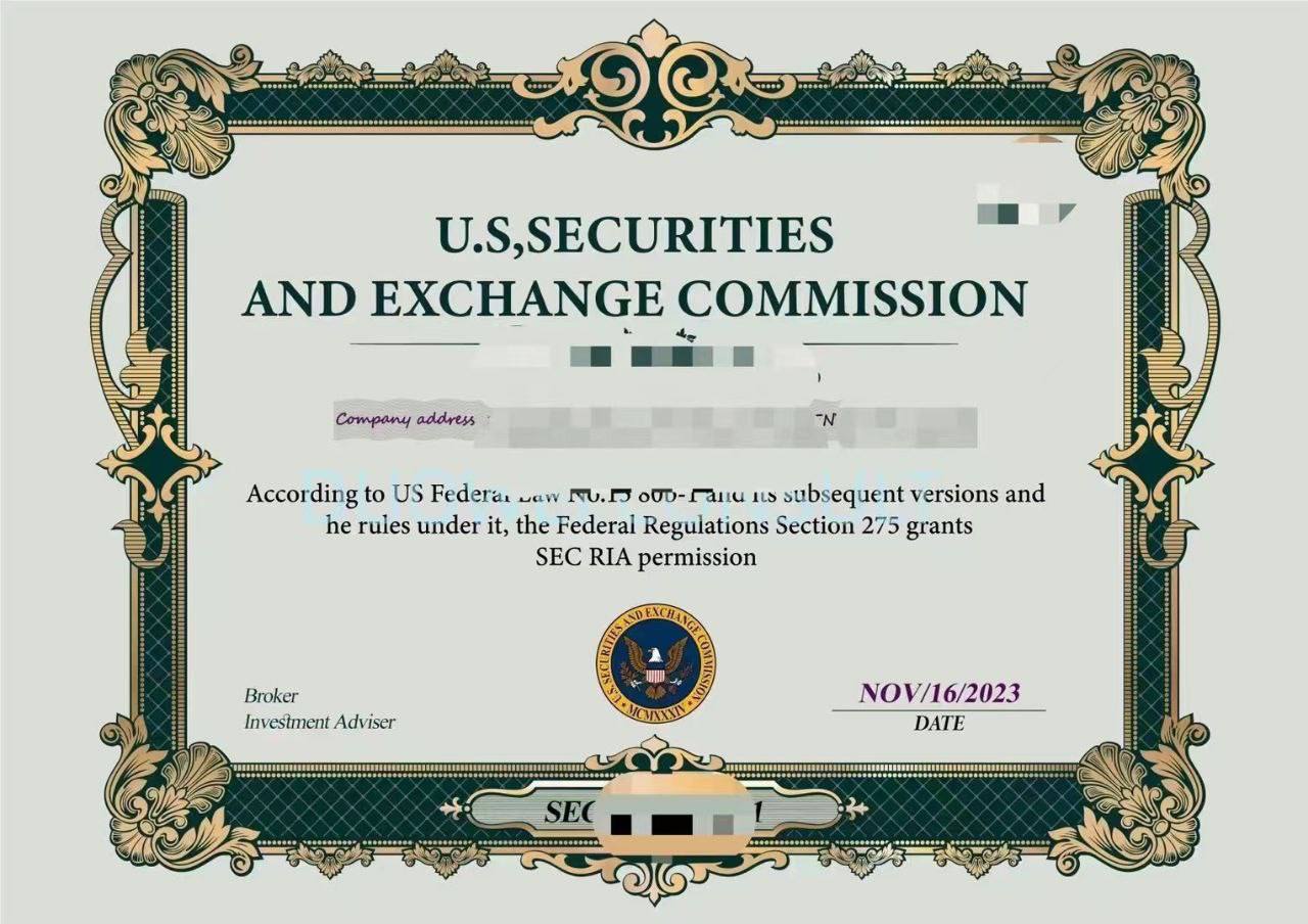 美国SEC-RIA牌照